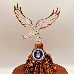 US Air Force Eagle Figurine Military Decor Gift Patriotic Statue Veteran Gift